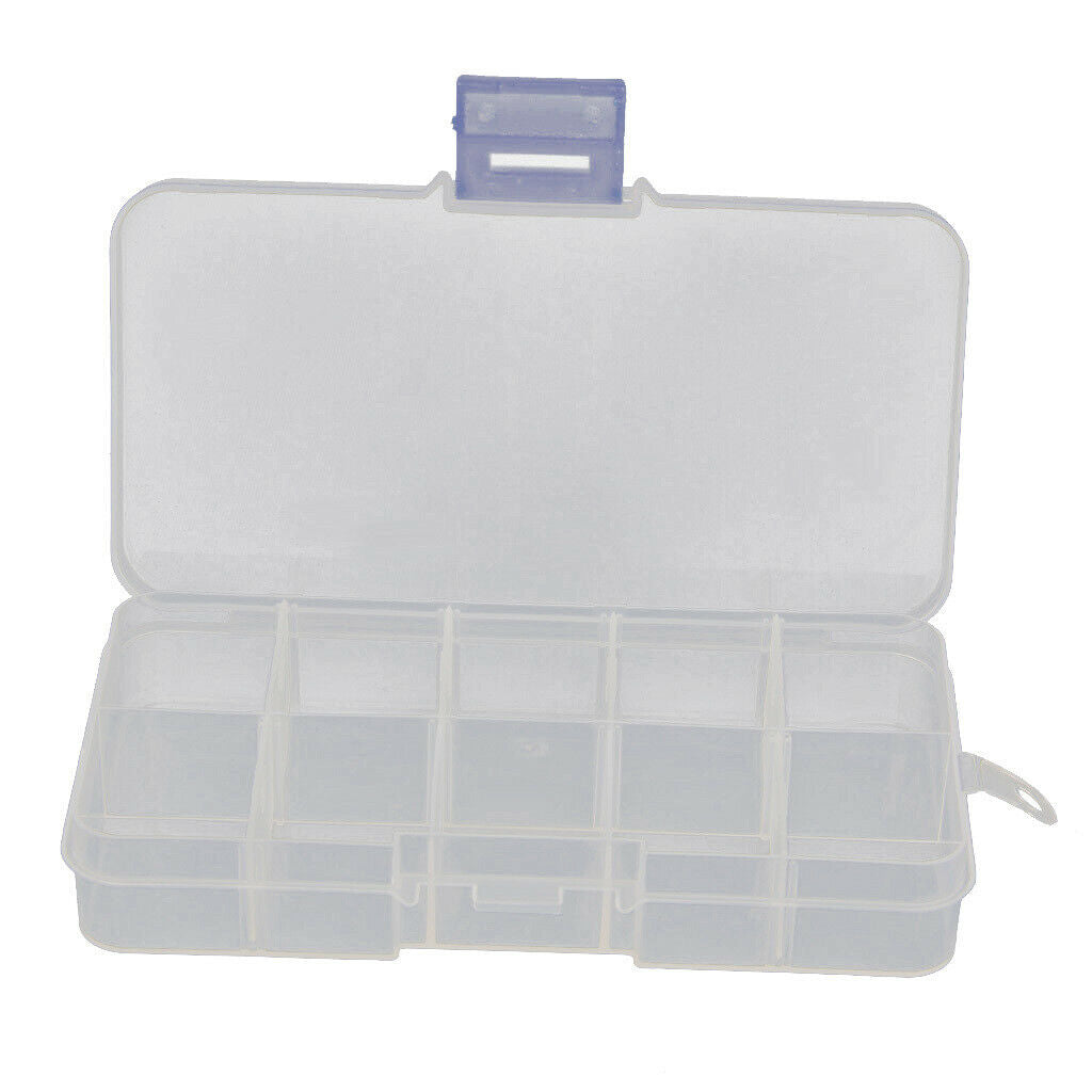 Pack of 2 Clear Plastic Jewelry Box Organizer Storage Container With Adjustable