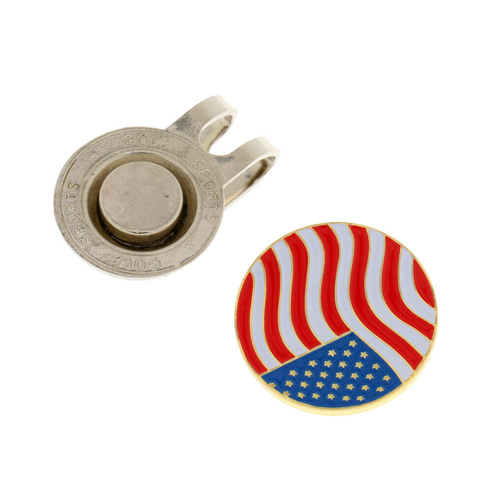 1 Piece  Golf Ball Marker Hat Clip Metal Golf Accessory Personality