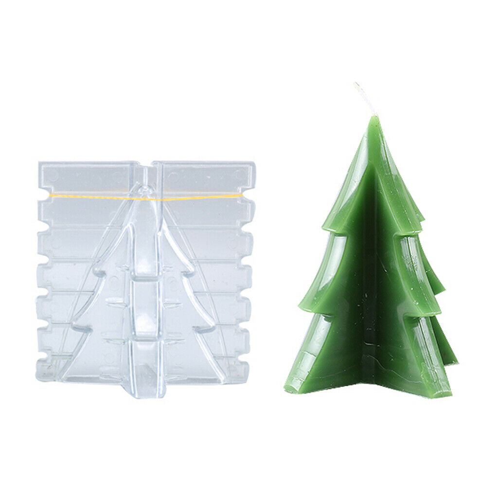 Plastic Candle Mold Christmas Tree Mould DIY Candles Making Supplies9.5x11cm