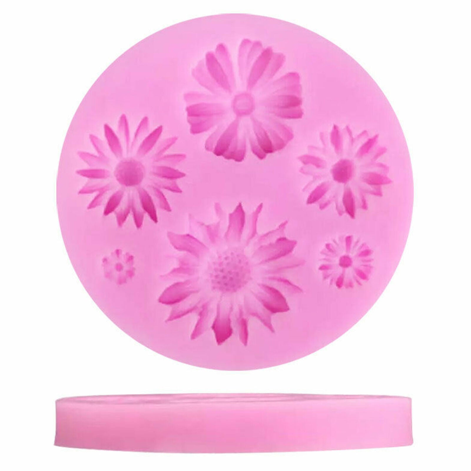 Mini Daisy Flower Shape Fondant Mold Silicone Pastry Cake Decor Mould Bake Tool