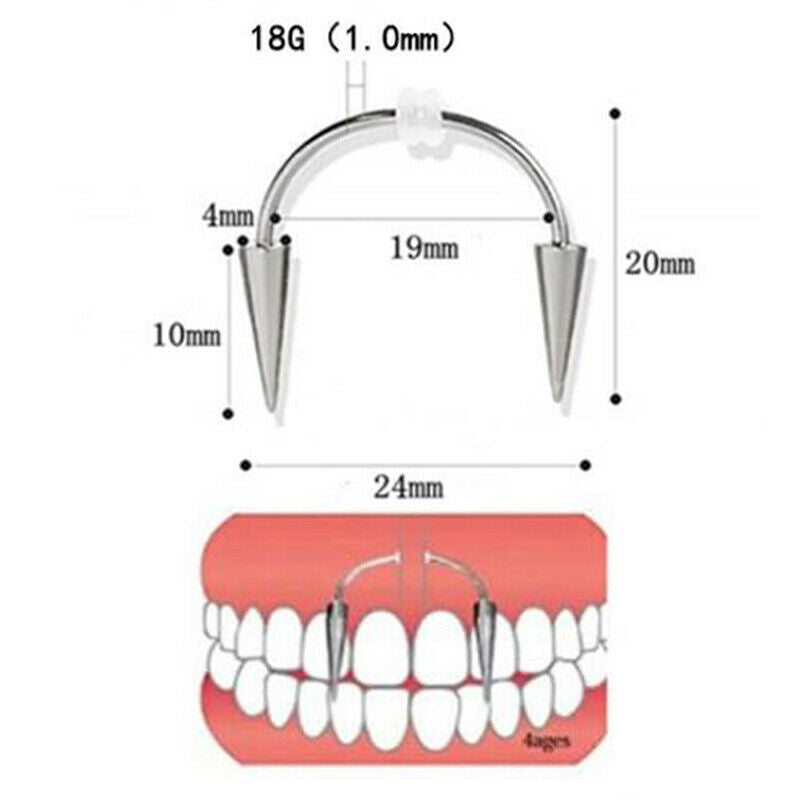 Dracula Nail Lips Ring Puncture Earrings Hoop Nose Ring Body Piercing Jew.l8