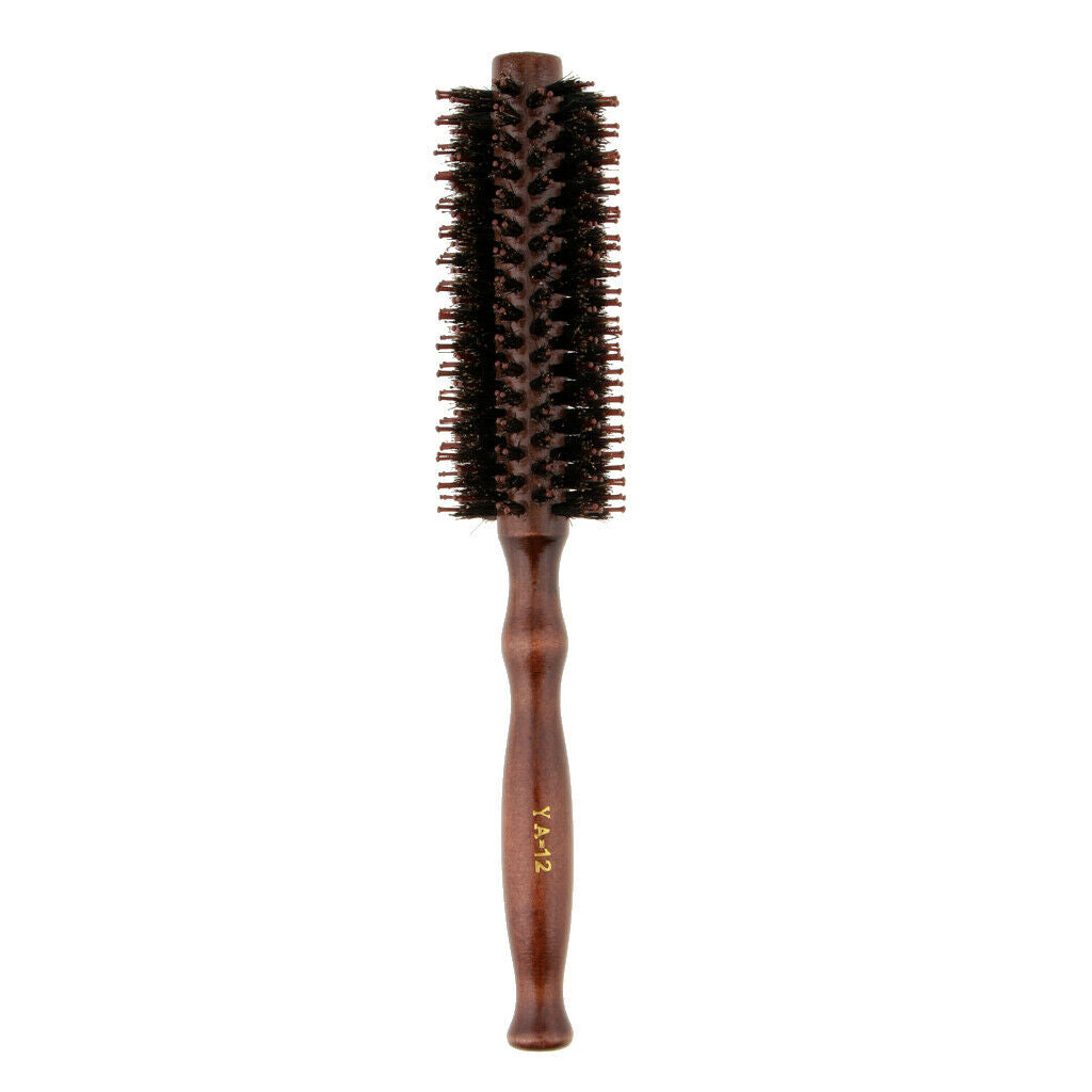 Round Styling Hair Brush -  Roll Hairbrush with Natural Wooden Handle for Women