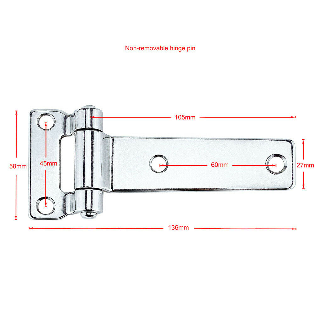 Polished T Hinge Door Hinges Heavy-duty Boat Trailer Hardware T Strap Door