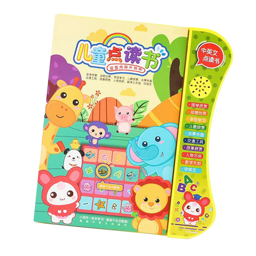 Cartoon Learning Machine Book Bilingual Reading Machine Language Sound Toys for