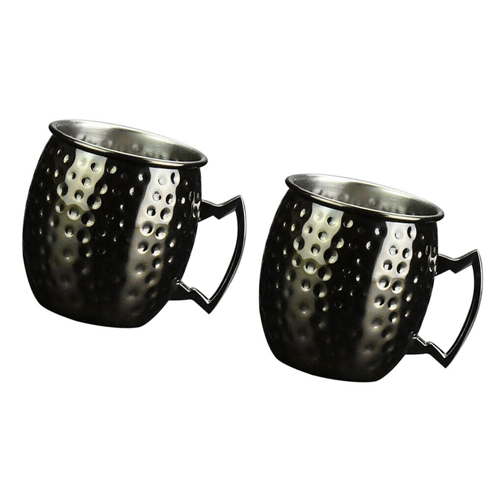 2 Packs Moscow Mule Cup Hammered Mugs Cocktail Vodka Drinking 530ml Gift
