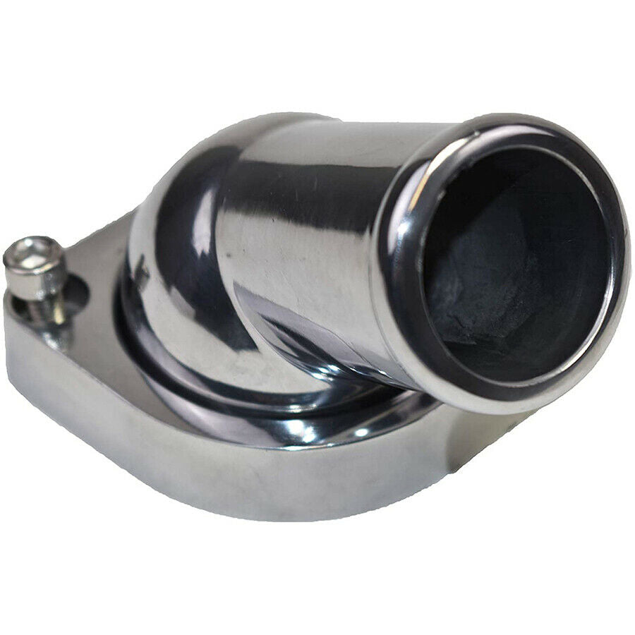 45° Chrome Aluminum Water Neck Thermostat Housing For Chevrolet LS LS1 LS2 LS7