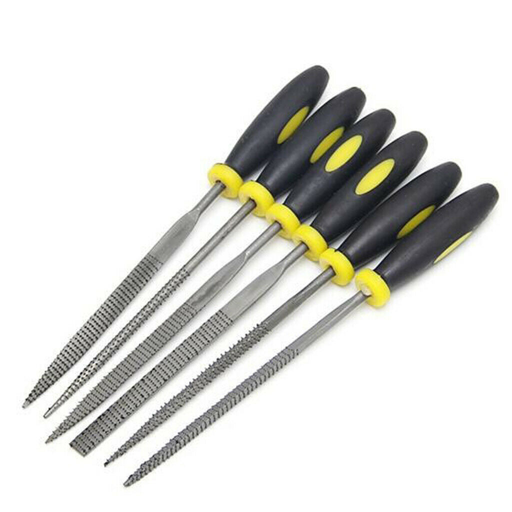 6Pcs Mini Filing Rasp Needle File Wood Hand Woodworking Files Tools 3x140mm