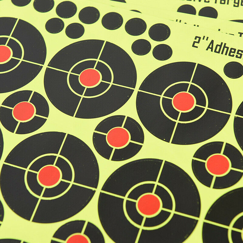 160pcs/10 sheets Shooting Targets Glow Florescent Paper Target for Hunting-ArrDD