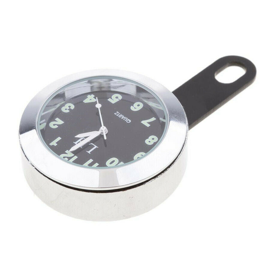 Universal Motorcycle Handlebar Electronic clock Alloy casing Shockproof Durable