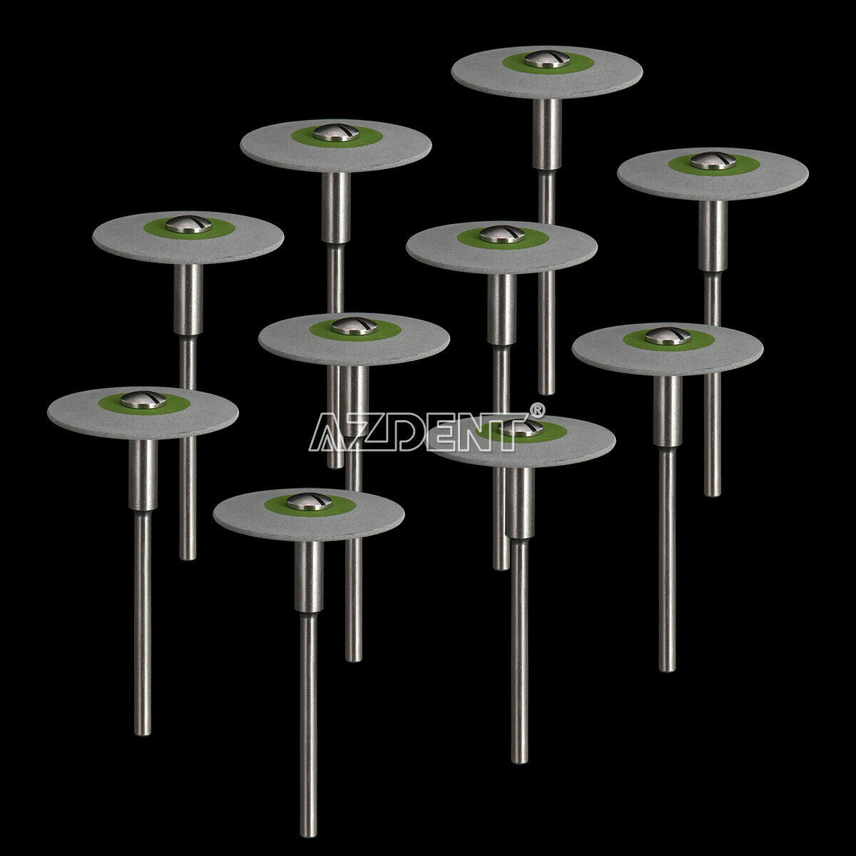 3X Dental Rubber Diamond Polisher Wheel Disc For Porcelain Grey 26mm