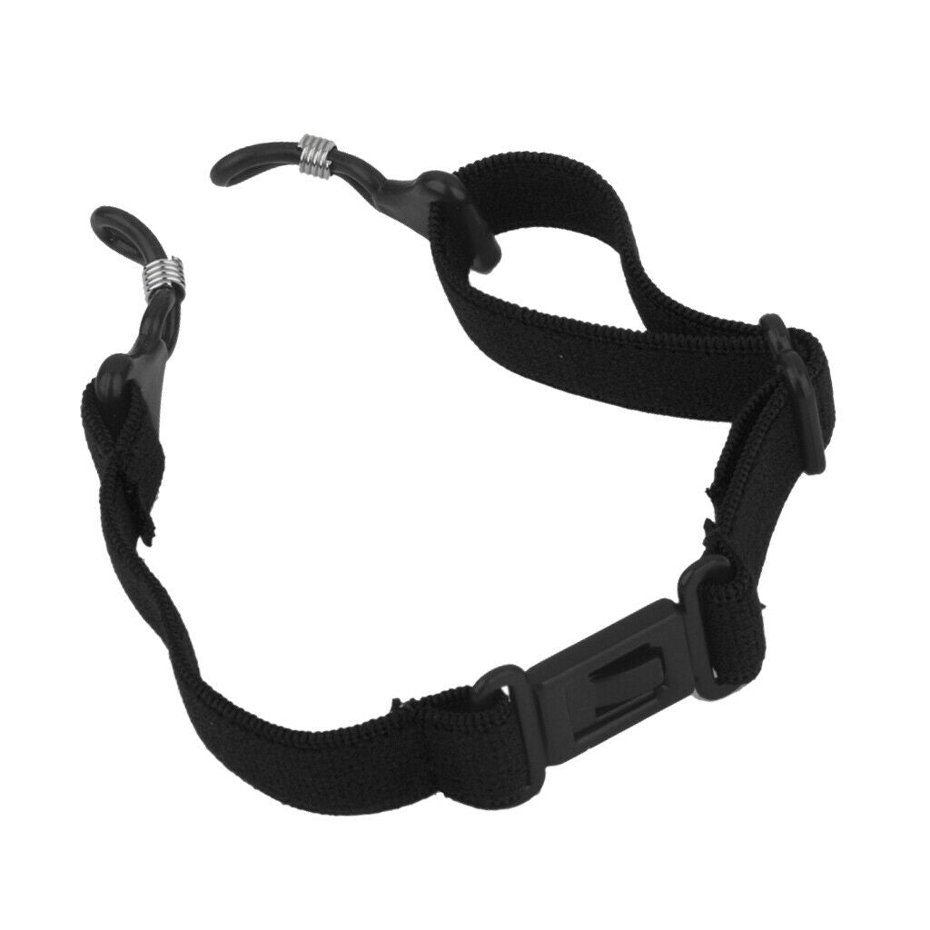 Elastic Nylon Sport Glasses Eyewear Sunglasses Cord Anti Slip Holder Black