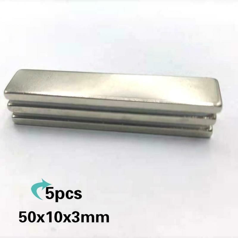 Strong  Magnets 50x10x3mm  Neodymium block magnet 5Pcs