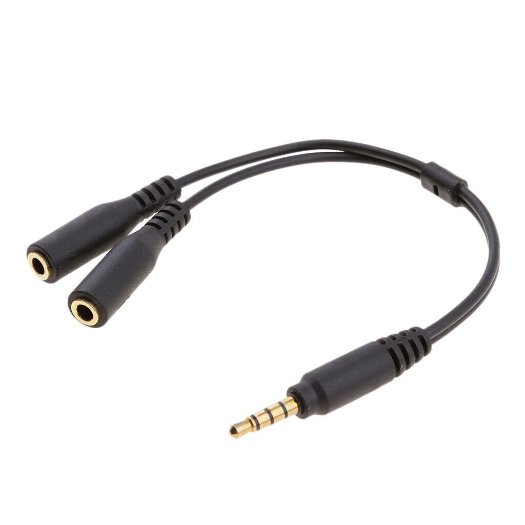 3 Pieces 3.5mm Mic & Stereo Audio Y Splitter, 3.5mm Male to Dual 3.5 Female Mic