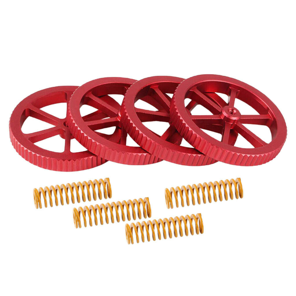4x Hand Twist Leveling Nut + Die Springs for Ender CR-10S Pro CR-X CR 20