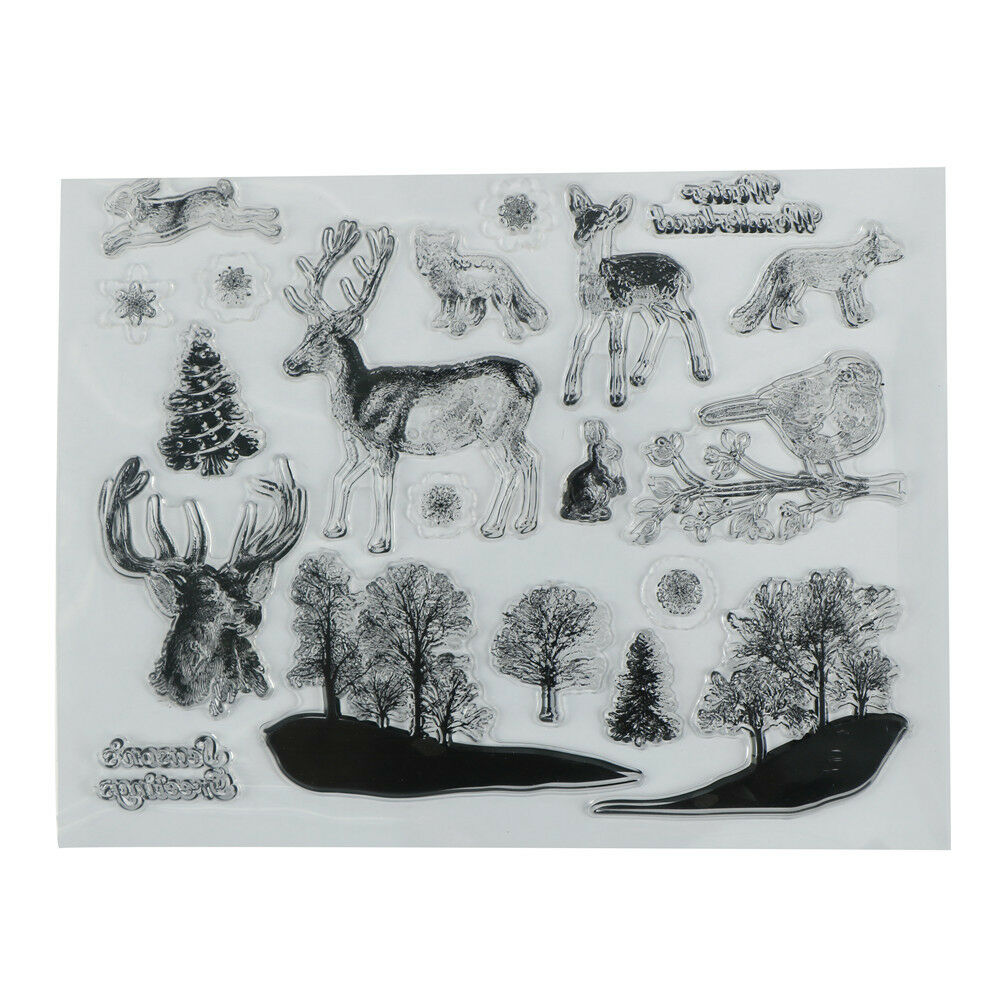 Lovely Xmas theme animals clear stamps scrapbooking album card decor craf.l8