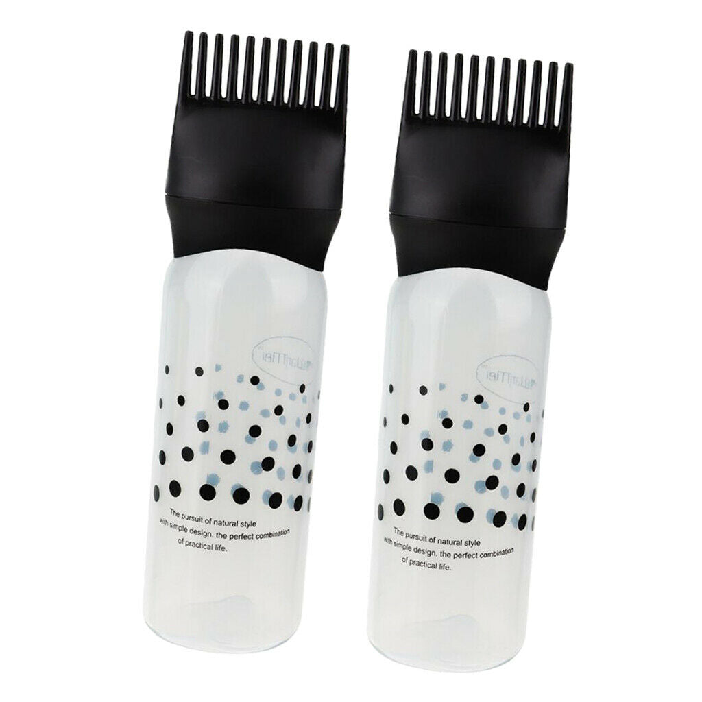 2x 120ml Empty Hair Dye Color Bottles Perming Tint Highlight Applicators