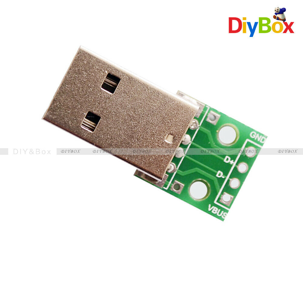 10 PCS mini USB to DIP Adapter Converter 4Pin for 2.54mm PCB Board Power Supply