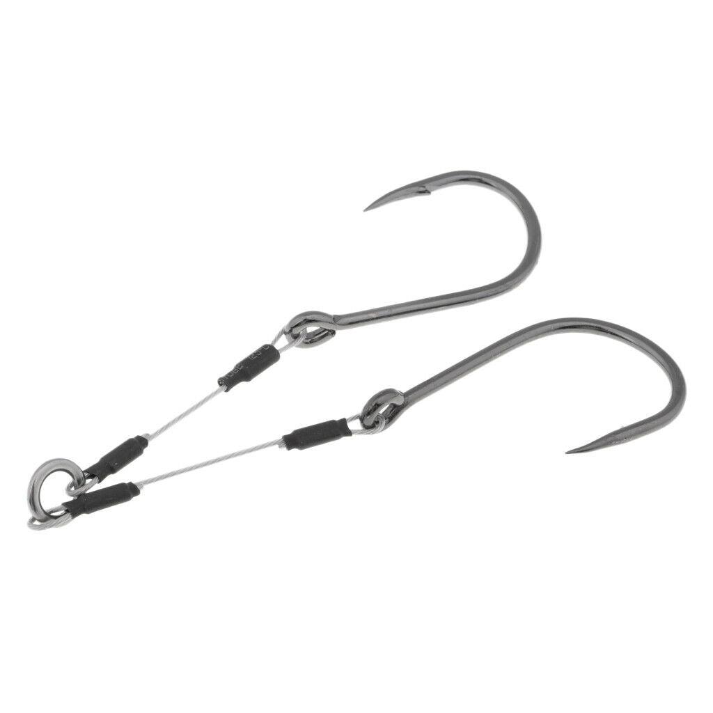4pcs Jigging Assist Hook Sea Fishing Hook Barbed Wire Hook with