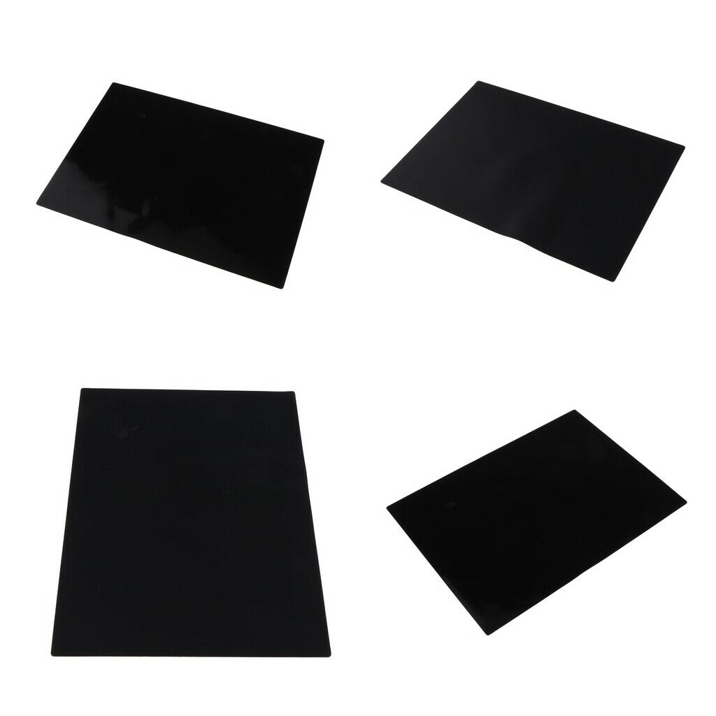 4Pcs Pro Salon Heat Resistant Styling Mat for Hair Straightener Iron Black