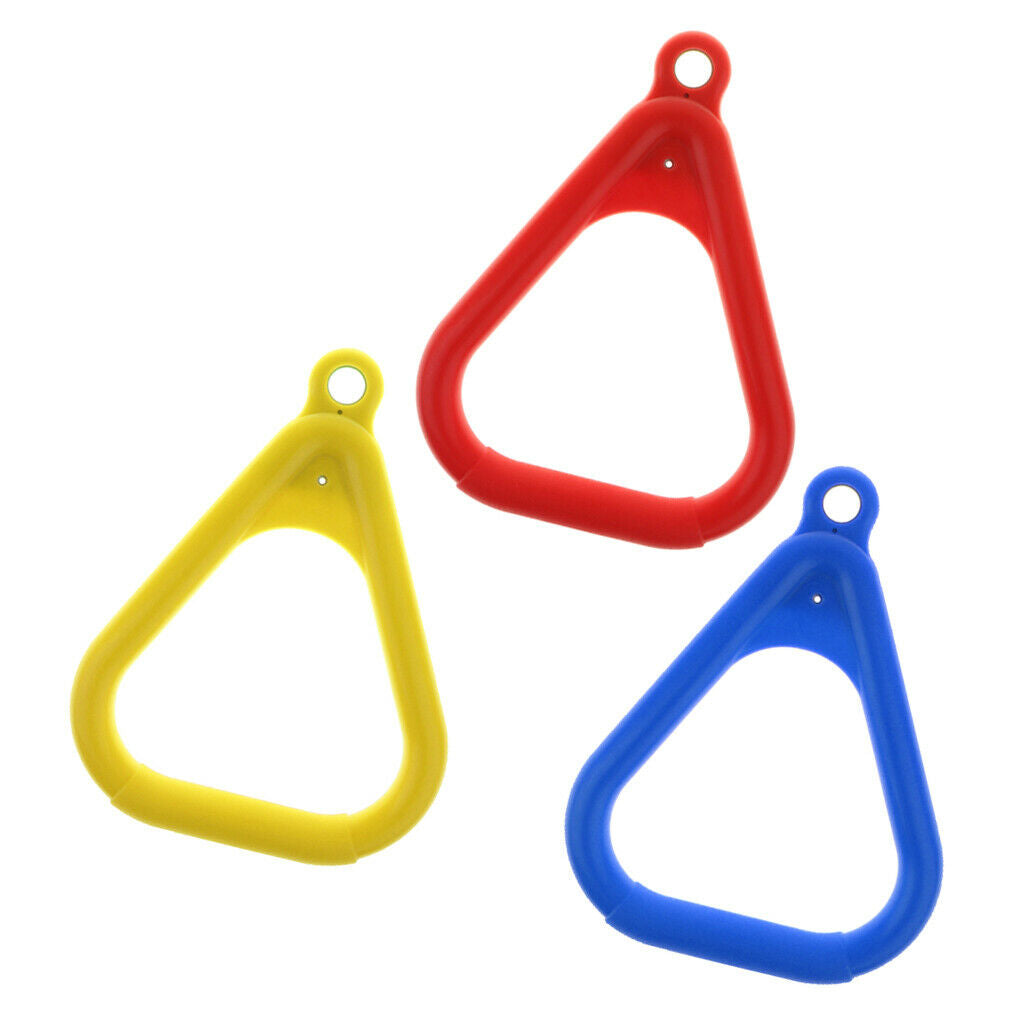 3pcs Outdoor Trapeze Gym Rings Plastic  Swing Replacements & Additions