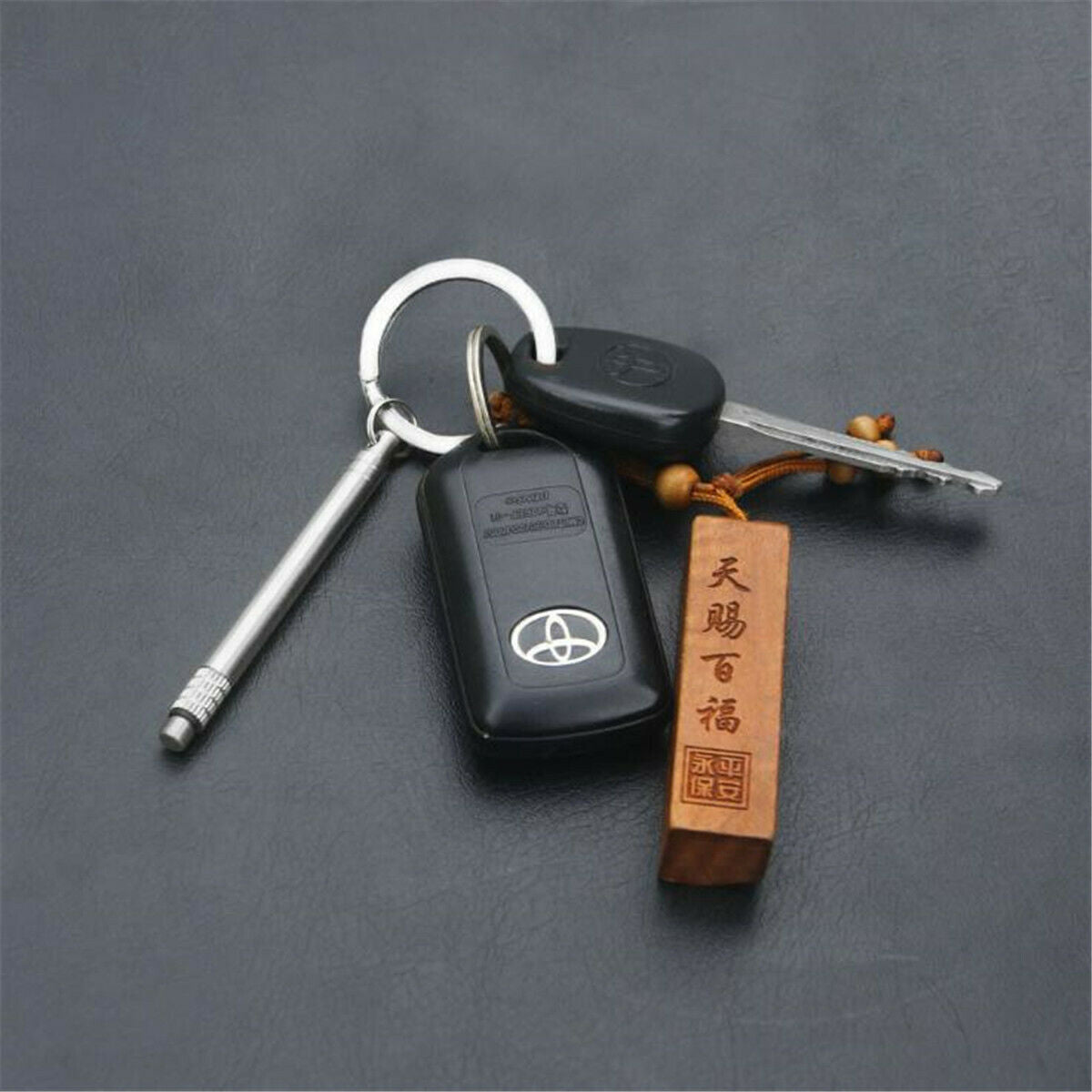 Titanium Outdoor Toothpick Bottle Fruit Fork Camping Tool Toothpick Holder