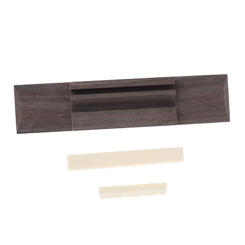 Nut Saddle Slotted Wood Bridge Set for Ukulele Parts Replaceable  Accesso.l8