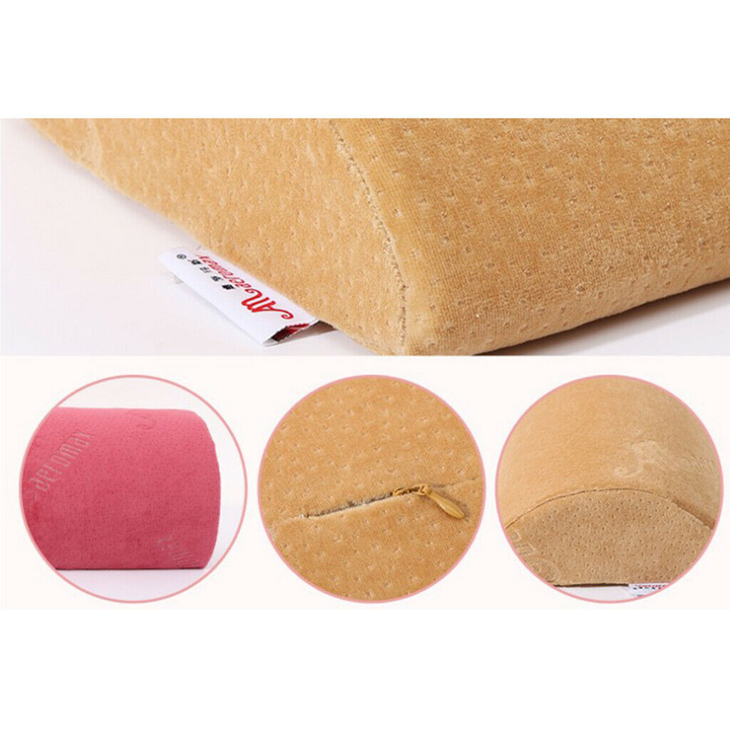 Soft Portable Memory Foam Back Cushion Leg Pillow Office Chair  Brown
