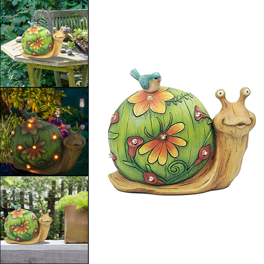 Garden Snail Statue Decor Waterproof for Lawn Yard Ornament 10x5x8.5inch