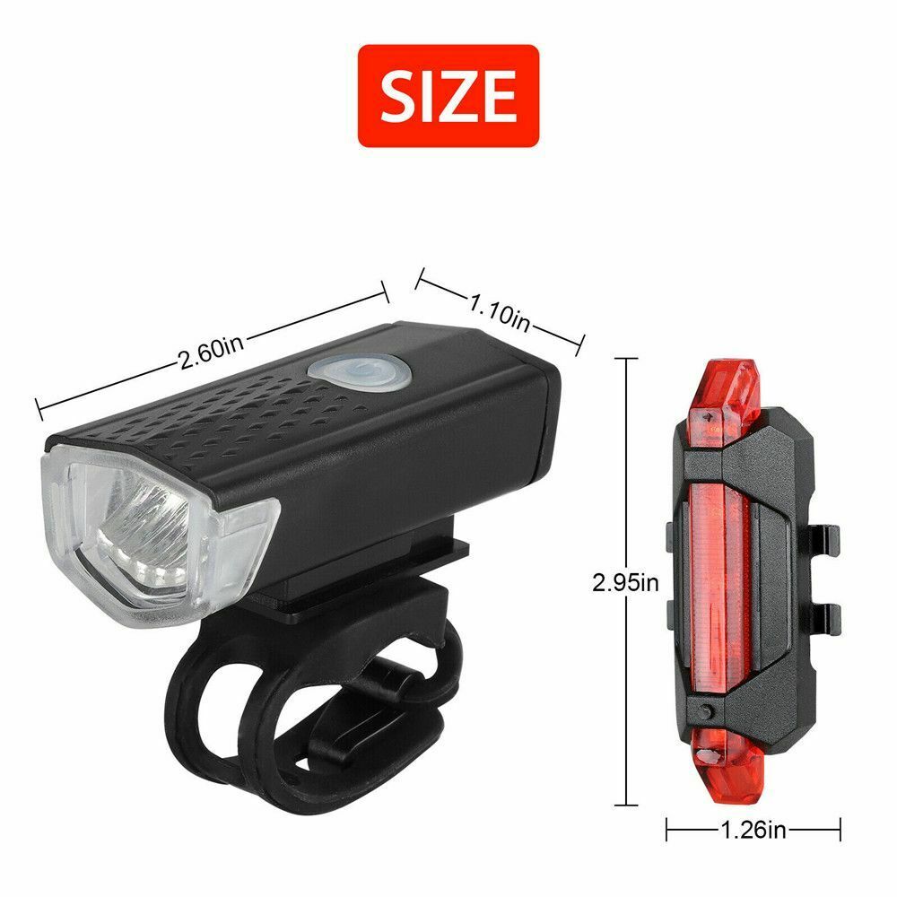 LED Bicycle Headlight Cycling Accessories Bike Rear Lamp Front Headlight