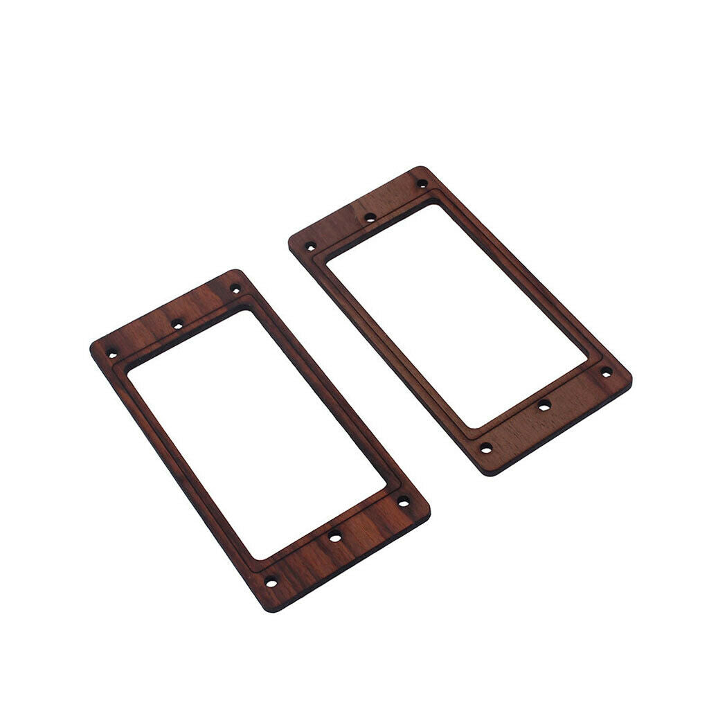 2x Rosewood Humbucker Pickup Mounting Ring Frame w/ Screws for Guitar Parts