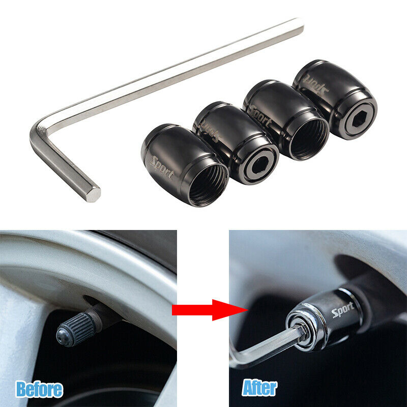 4Pcs Alloy Car Truck Bike Air Valve Wheel Stem Caps Anti-theft Tire Rim Cover