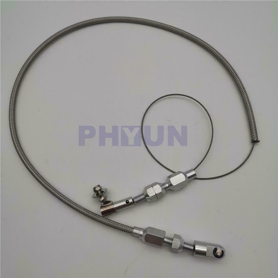 24" Car Auto Throttle Pedal Cable Braided Stainless Outer Tube Steel Inner Cable