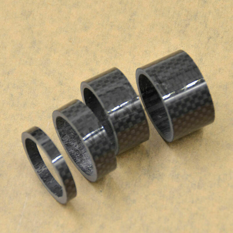 4Pcs Carbon Fiber Stem Washer Spacer Bicycle Bike Headset Fork 5/10/15/20mm DIY