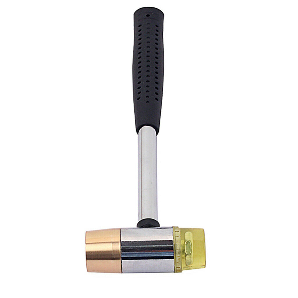 Fret Hammer 7/8" diameter head -UHMW&Brass head-Guitar luthier hammer Yellow