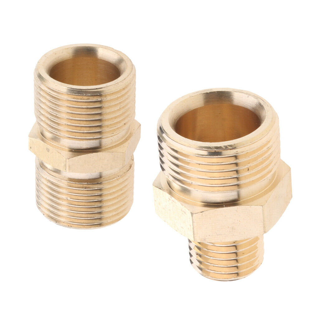 2x Female to Male Screw Threaded HOSE JOINER COUPLING ADAPTOR CONNECTOR A+B