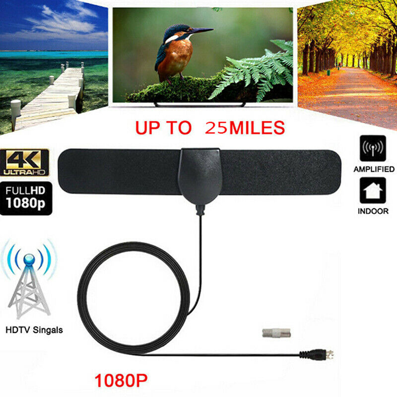 25 Mile Range Antenna TV Digital HD 4K Antena Digital Indoor HDTV Support 108 Tt