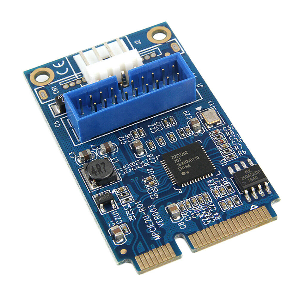 Mini PCI-E to Dual USB 3.0 (19pin) Adapter Expansion Card Up to 5Gb/s