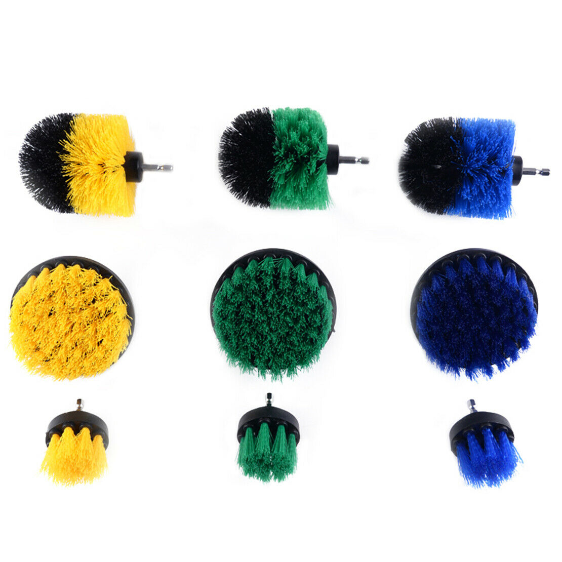 3pcs Power Drill Scrubber Brush Tile Grout Tools Combo Tool Kit as