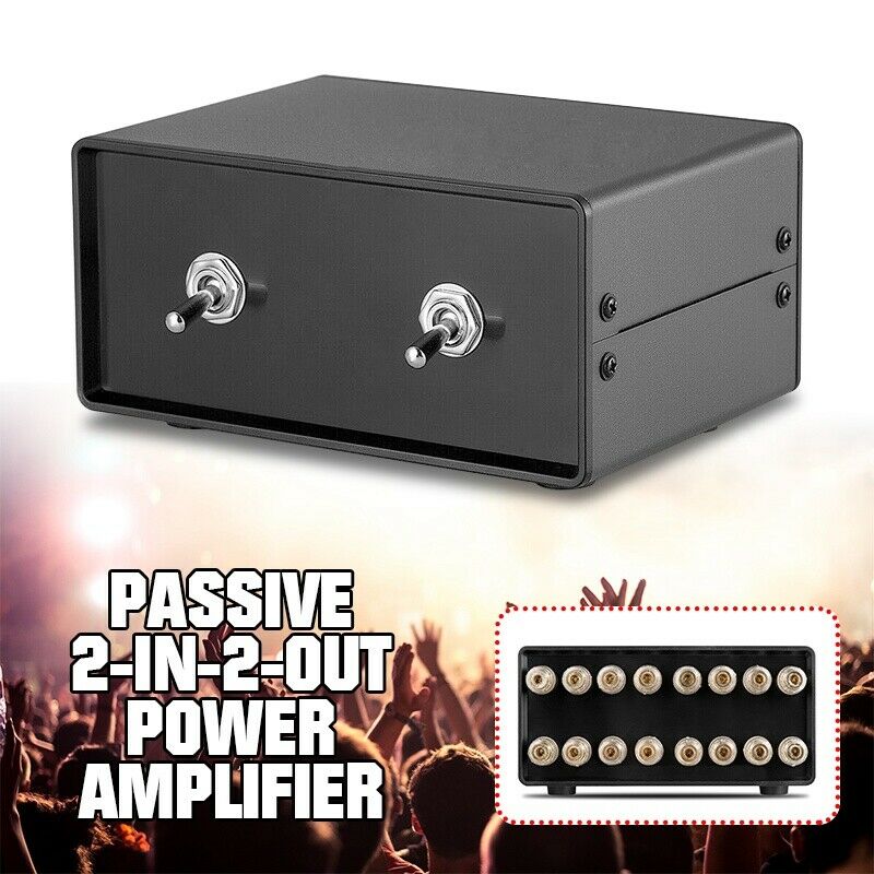 1PC Passive 2-IN-2-OUT Power Amplifier/Speaker Switch Box A/B Selector Splitter