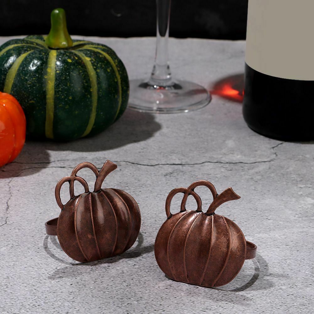 Bronze Weddings Napkin Holders Dinner Tables Rings Pumpkin Napkin Ring Fall