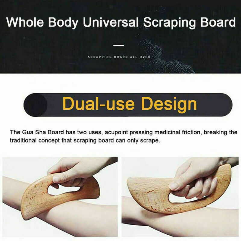 Wooden Wood Beech Gua sha Massage Tool Guasha Massager for Release Back Pain