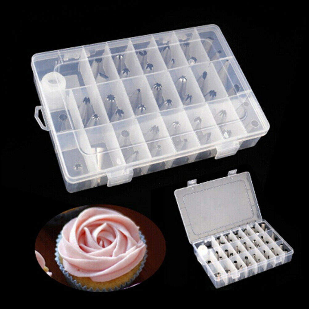 42Pcs Durable Large Icing Piping Nozzles Pastry Stainless Steel Tips.fJCAUDFAU