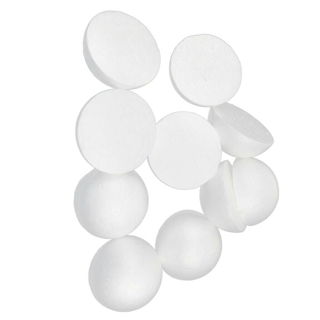 30Pcs Half Foam Balls Smooth Round Polystyrene Foam Balls, Half Circle Foam,
