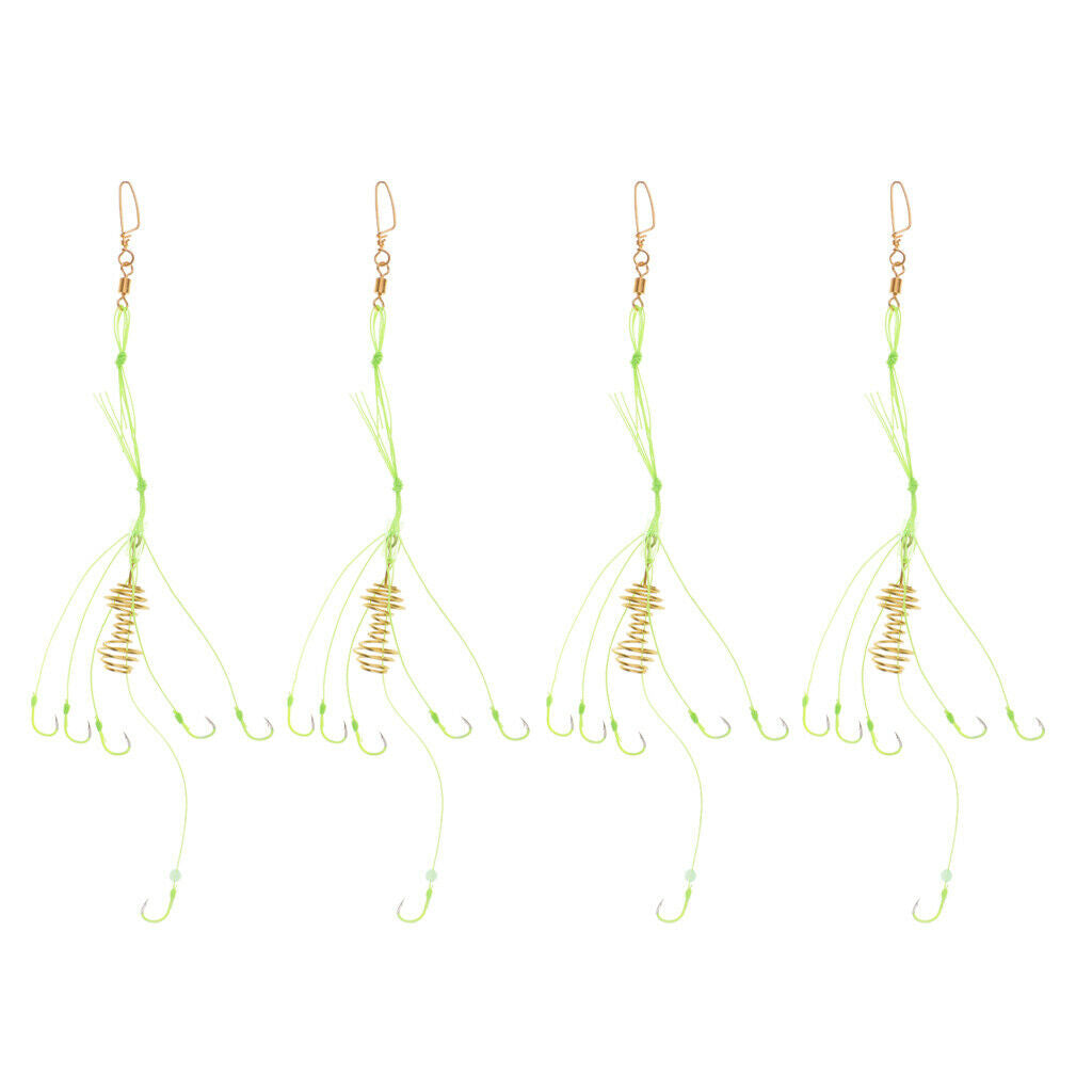 4pcs Fluorescent Light Fishing Hook Luminous Explosive Hooks A