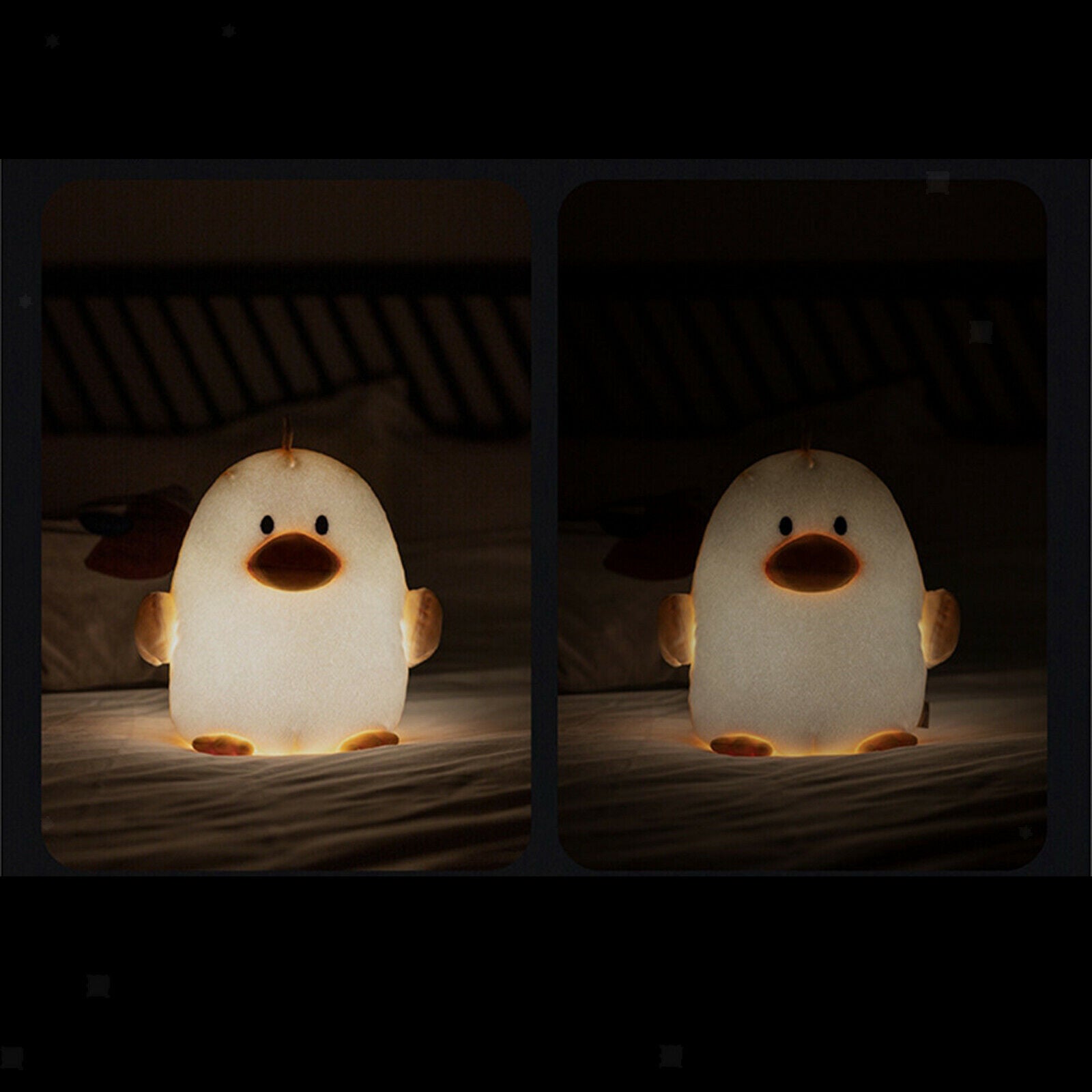Plush Duck Night Light LED Nightlight Dimmable Lamp Kids Room Toddler Gift