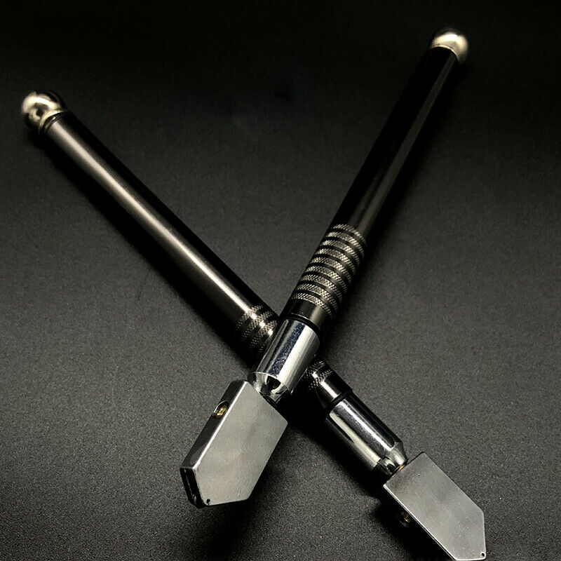 Diamond Antislip Metal Handle Steel Blade Oil Feed Glass Cutter Cutting ToolDEAU