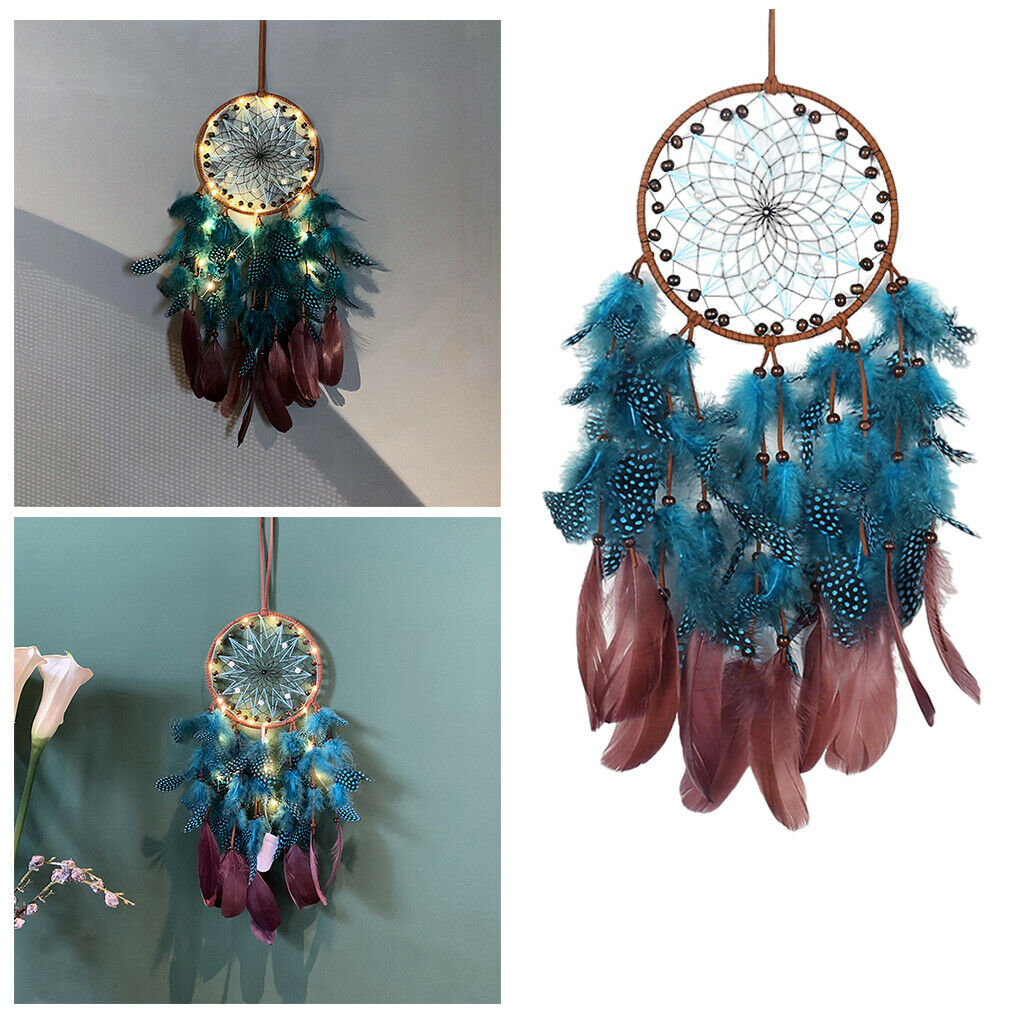 Turquoise Woven Tassel Dream Catcher Tapestries Wall Hanging Art Craft Gift