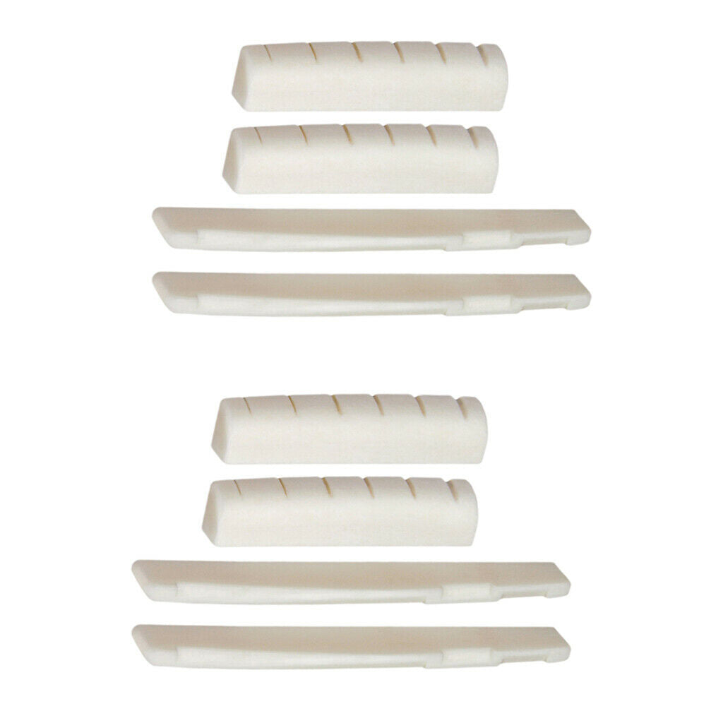4 Sets of Split Bone Saddles 6 String Guitar Nuts