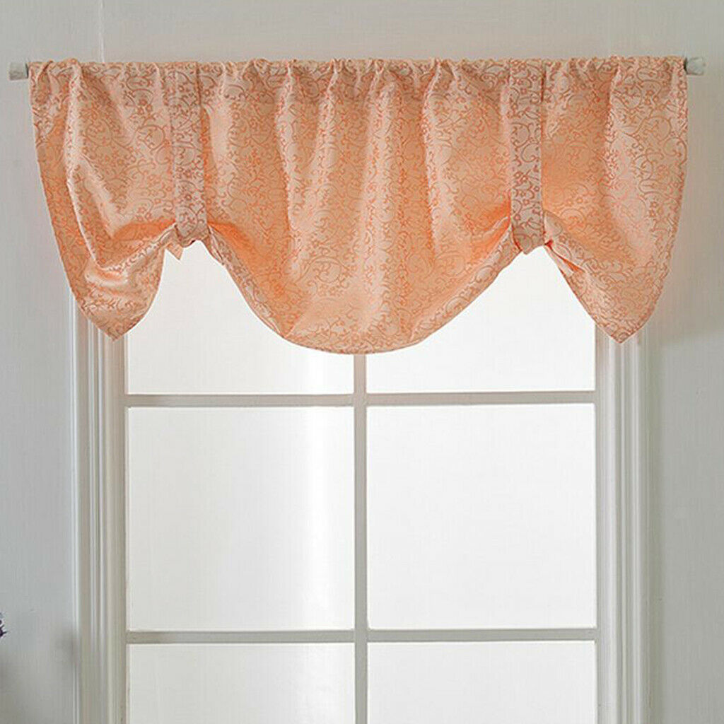 132x46cm Decorative Tier Curtain Short Curtain Half Kitchen Valance Pink