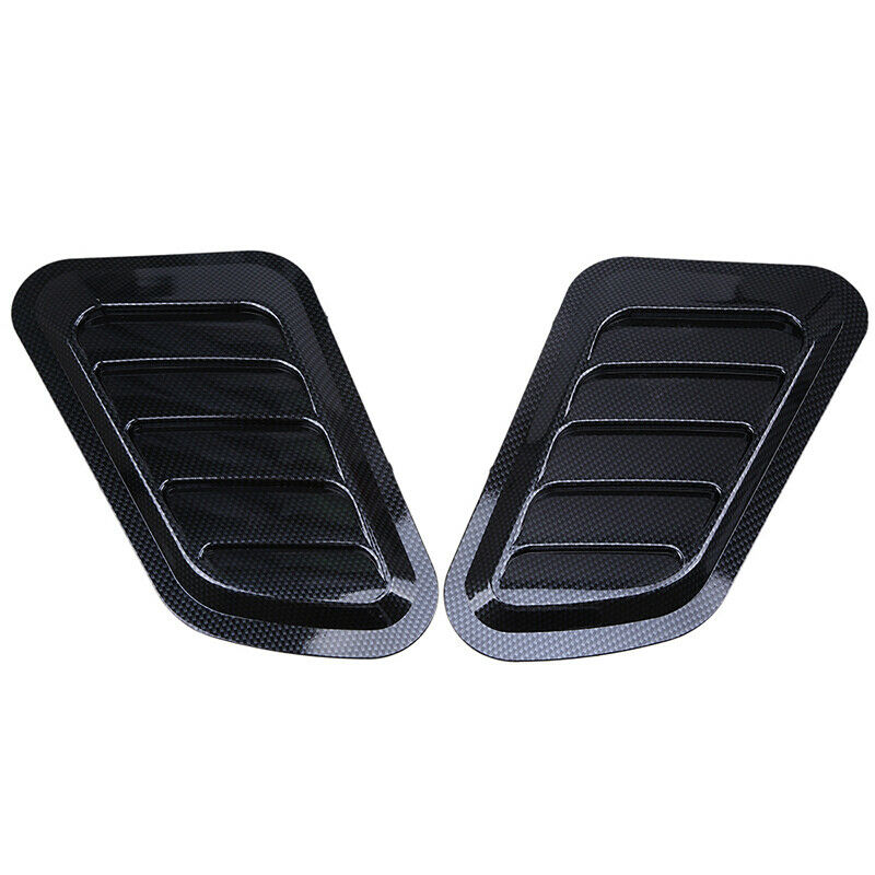 Universal Carbon Fiber Look Car Air Flow Intake Bonnet Decorative Vent Hood